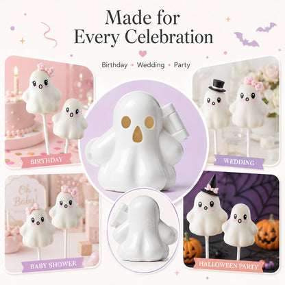 🔥👻 Ghost Cake Pop Mold | Reusable Food-Safe Mold for Cute Spooky Treats, Parties & Creative Baking 🎃✨
