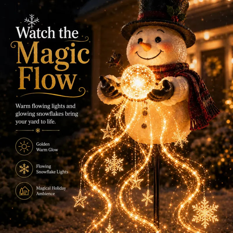 ✨Snowman Magic Fountain Solar Christmas Garden Light⛄