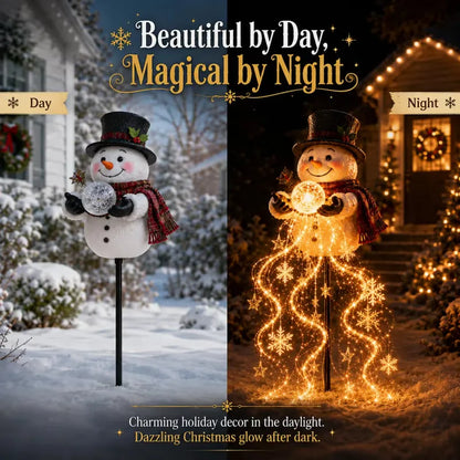 ✨Snowman Magic Fountain Solar Christmas Garden Light⛄