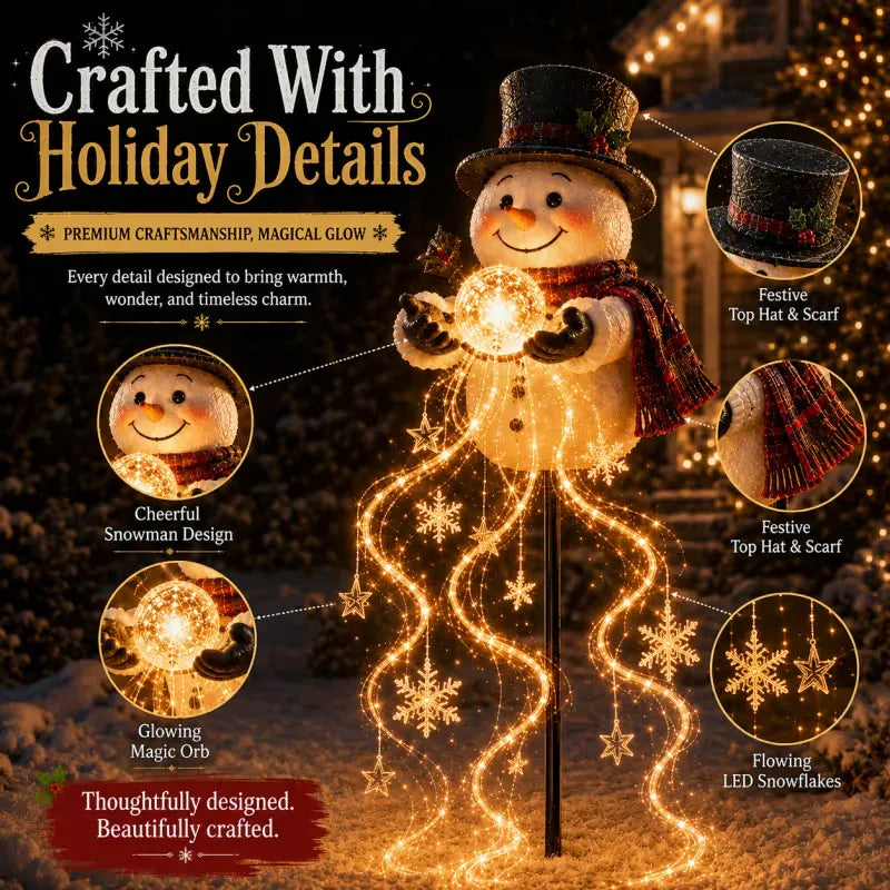 ✨Snowman Magic Fountain Solar Christmas Garden Light⛄