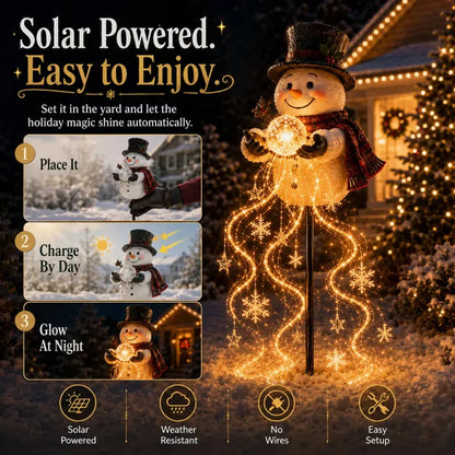 ✨Snowman Magic Fountain Solar Christmas Garden Light⛄