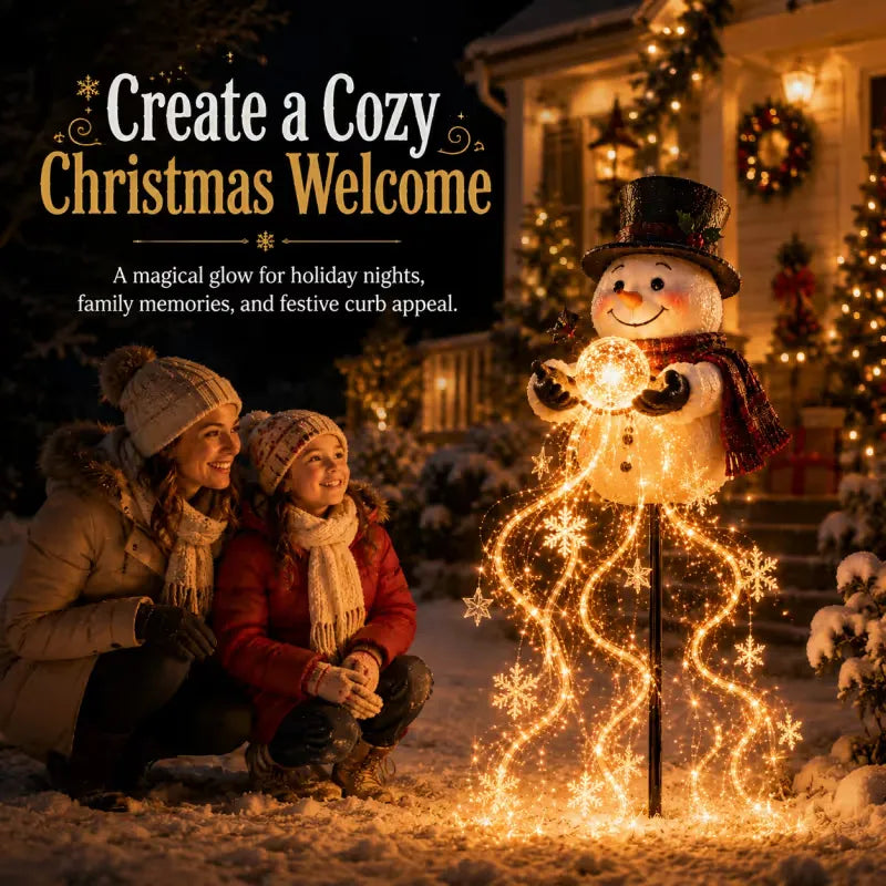 ✨Snowman Magic Fountain Solar Christmas Garden Light⛄