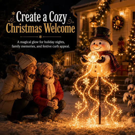 ✨Snowman Magic Fountain Solar Christmas Garden Light⛄