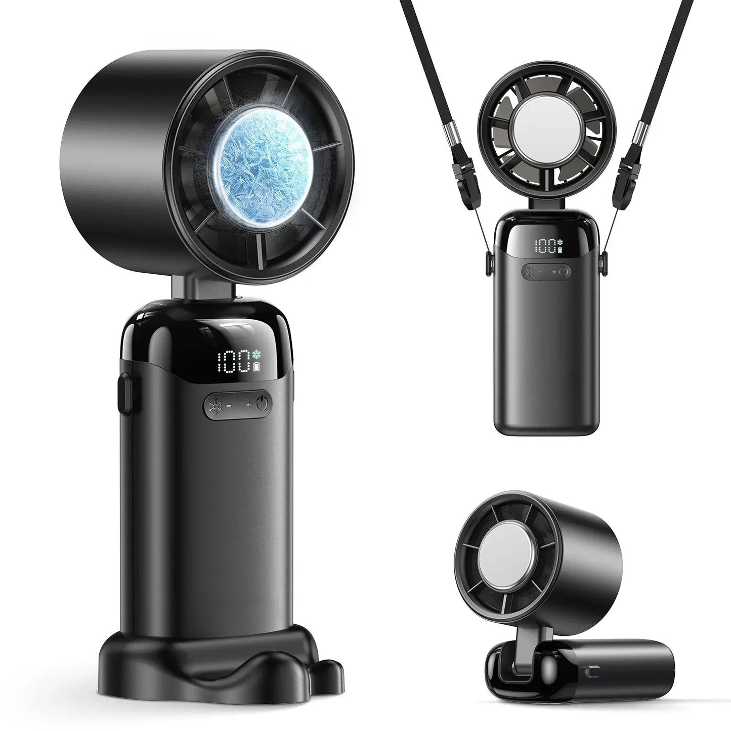 🔥2026 Upgraded Multifunction Portable Fan – 4-in-1 Handheld, Desk & Neck Fan with 200 Adjustable Speeds, 21,000 RPM Turbo, 3600mAh USB Rechargeable, Foldable & Adjustable for Travel & Home ❄️💨