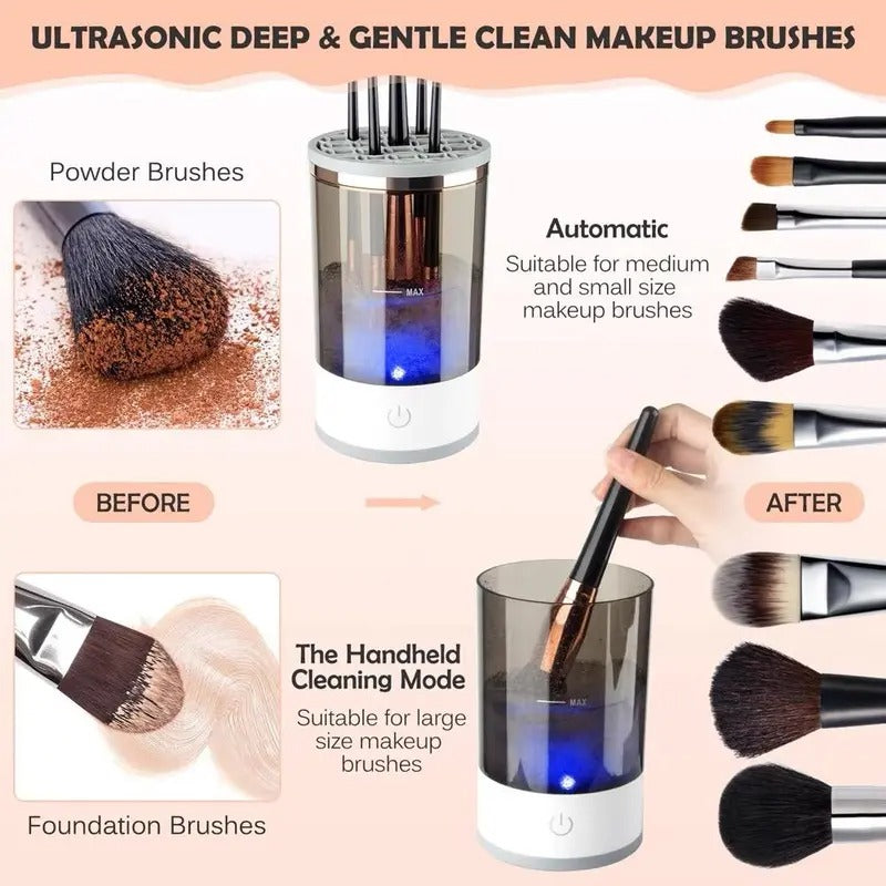 🎖️Electric Makeup Brush Cleaner with Universal Silicone Cap
