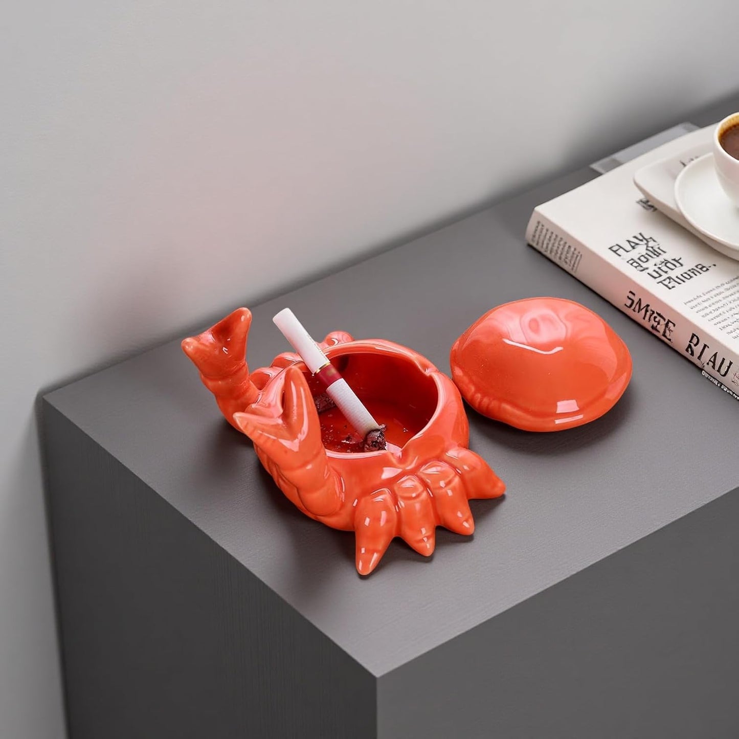 🎖️Crab Decor,Ashtray with Lid