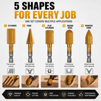 🔥5PCS Hex Shank Metal Grinding Drill Bits