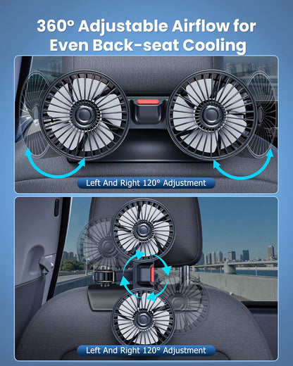 🎖️Car Seat Fan Summer Essential