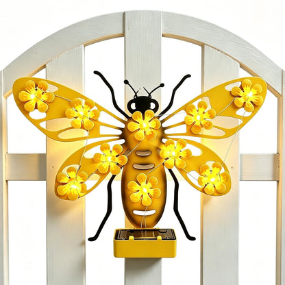 🎖️Solar Metal Art Wall Lights | Butterfly, Bee & Owl LED Decor