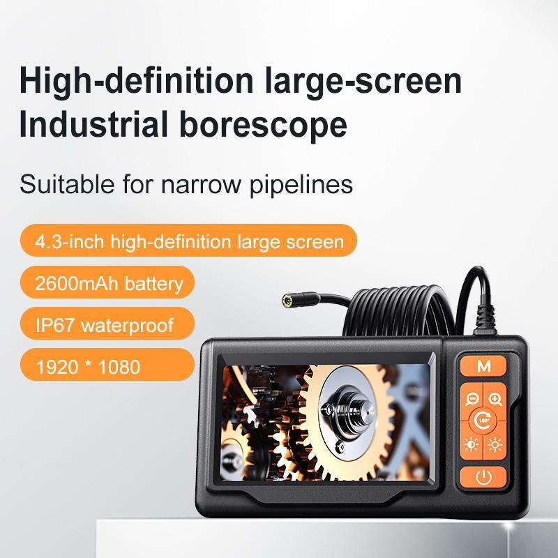 🔥4.3“ Screen Industrial Endoscope HD Pipeline Borescope Camera
