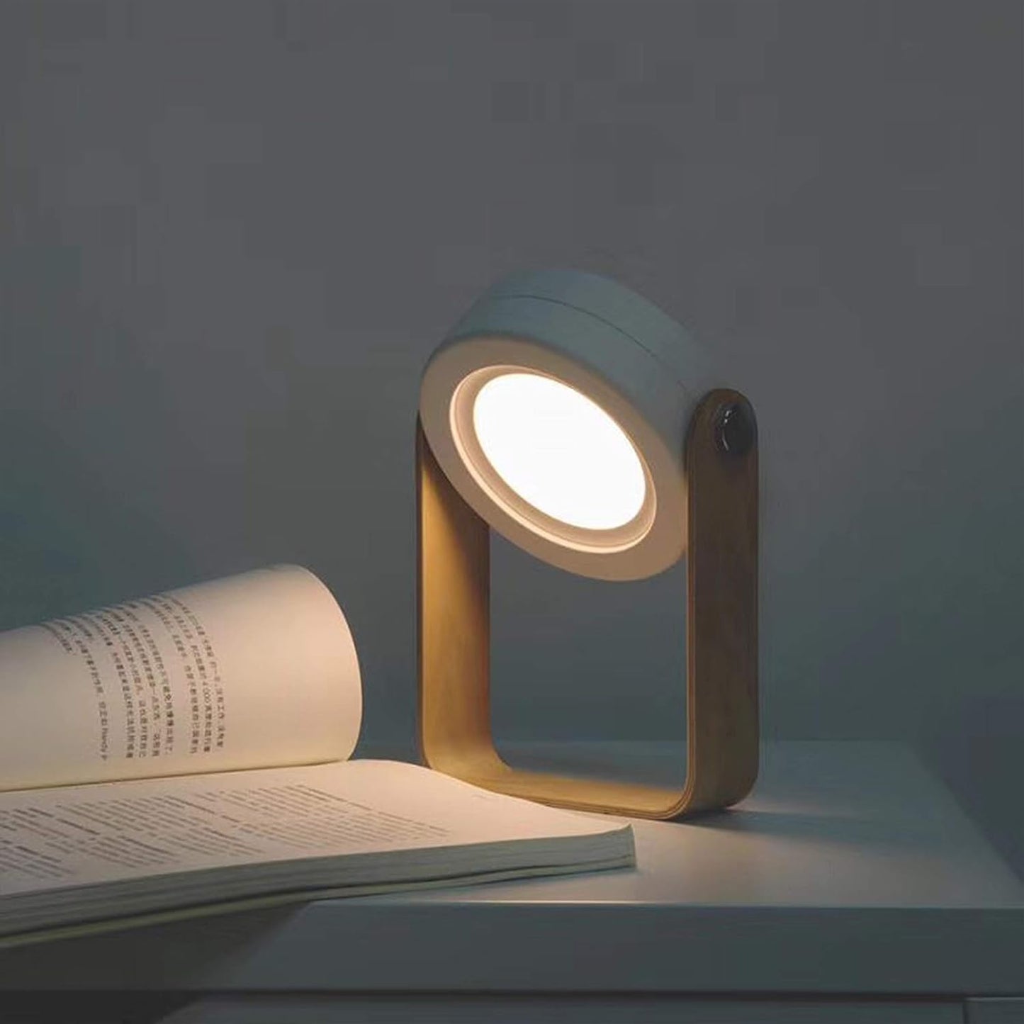 🎖️Night Light Wooden Book Folding Lamp Desk Table Home Décor