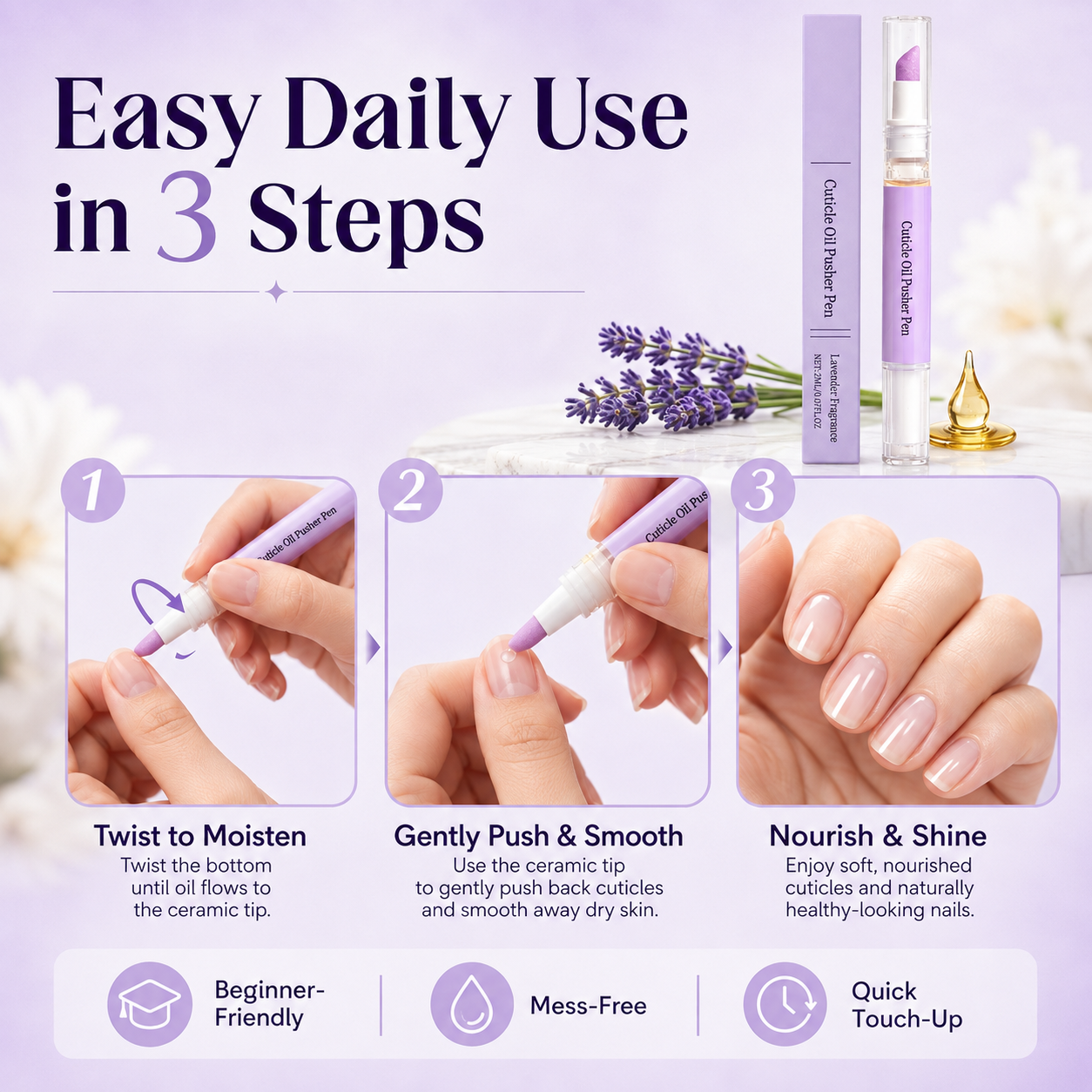 ✨2-in-1 Cuticle Pusher & Oil Pen