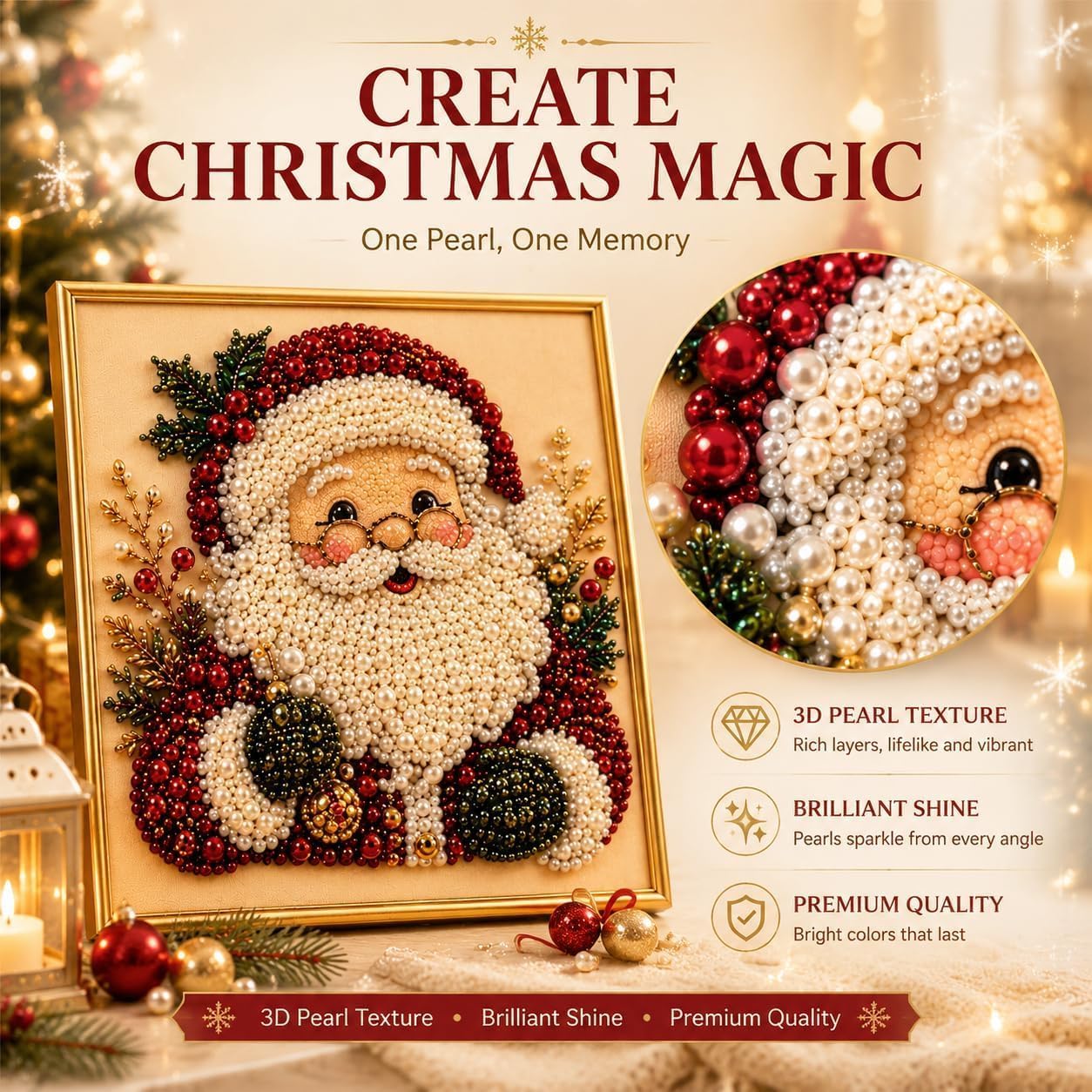 🎖️DIY Christmas Pearl Diamond Art Painting Art Kit