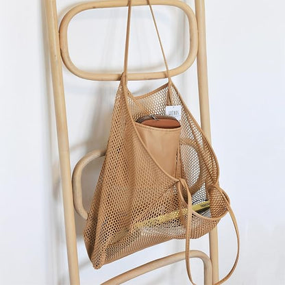 🎖️Mesh Beach Tote Womens Shoulder Handbag