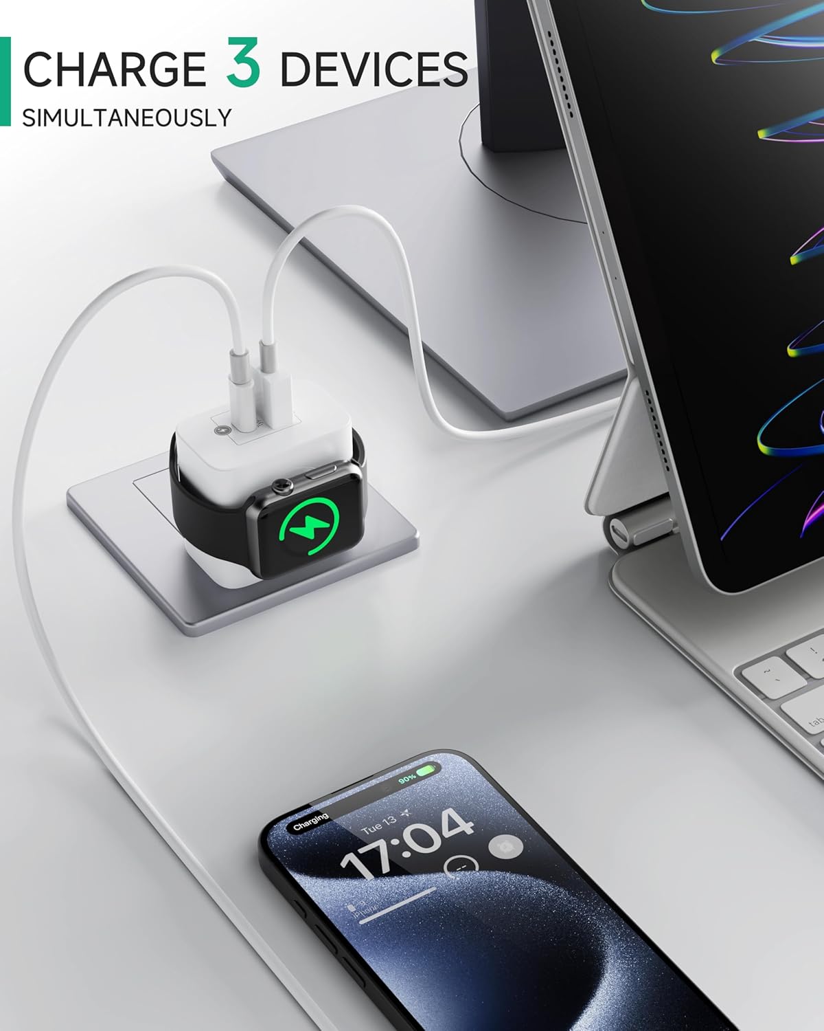 🎖️3-IN-1 Apple Watch Charger Block