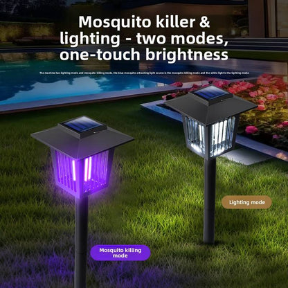 🎖️Solar Powered Waterproof Bug Zappers with Non-Toxic Purple LED Light IP33😊