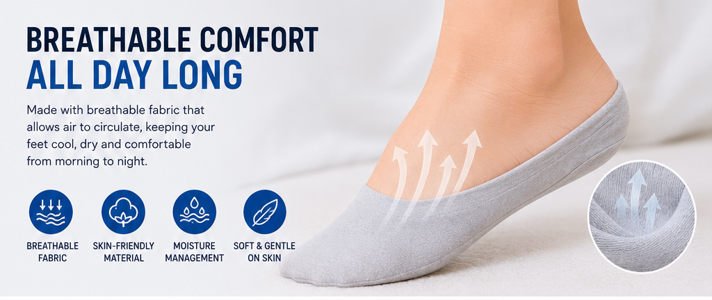 ✨Stop Foot Pain & Slipping – Invisible Anti-Slip Cushion Socks
