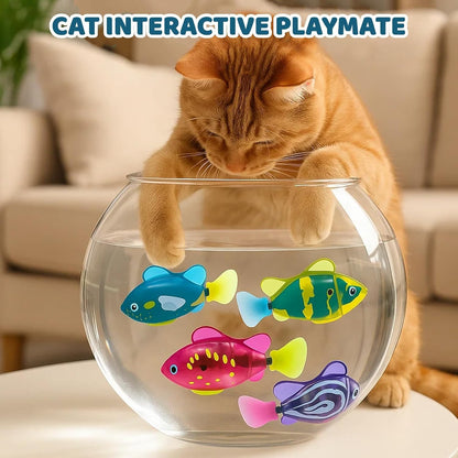 🎖️Swimming Robot Fish – LED Light Up Interactive Toy for Water