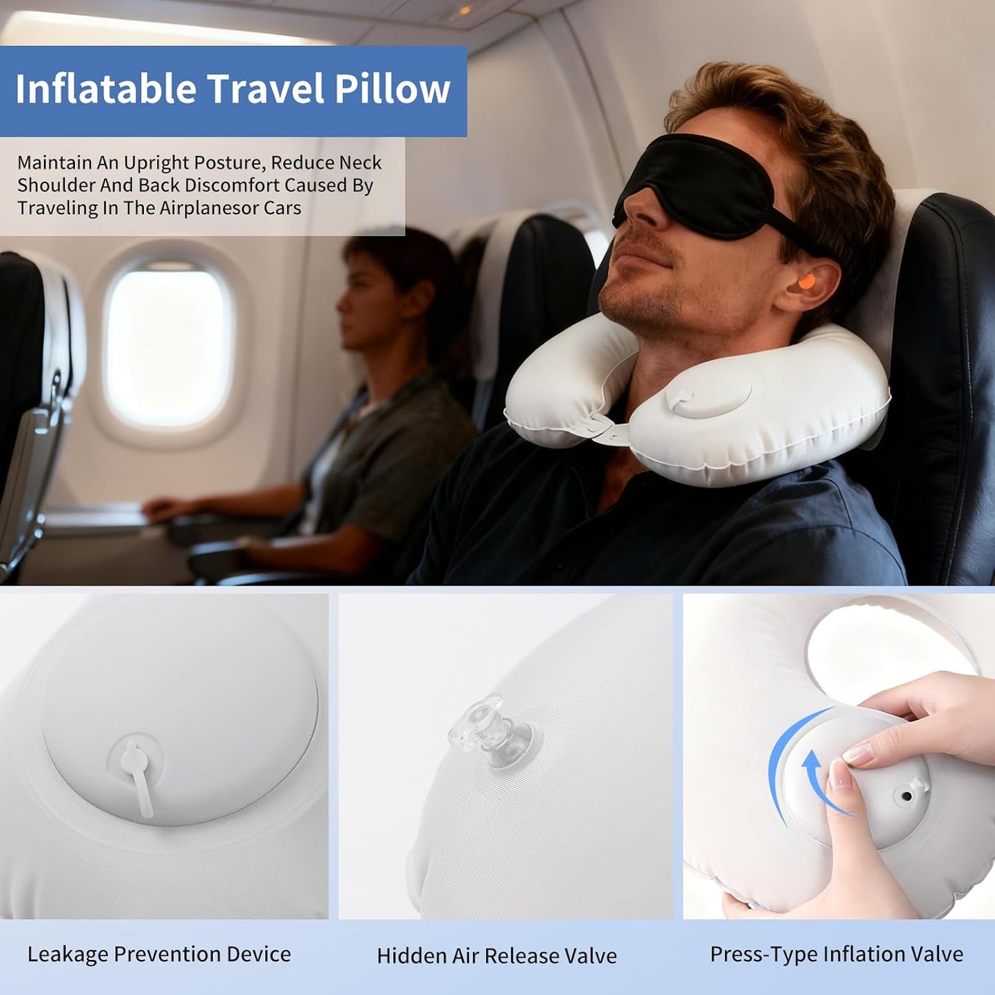 🎖️Inflatable Travel Neck Pillow