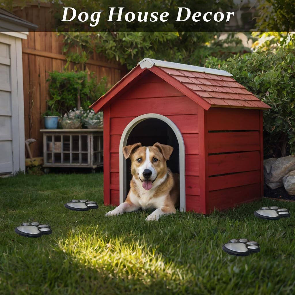 🎖️Paw Print Solar Lights - Set of 4 Pack Dog Animal Lights Waterproof