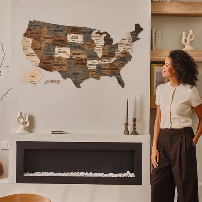 🎖️USA Travel Map, Push Pin Map Apartment Decor Home Improvement