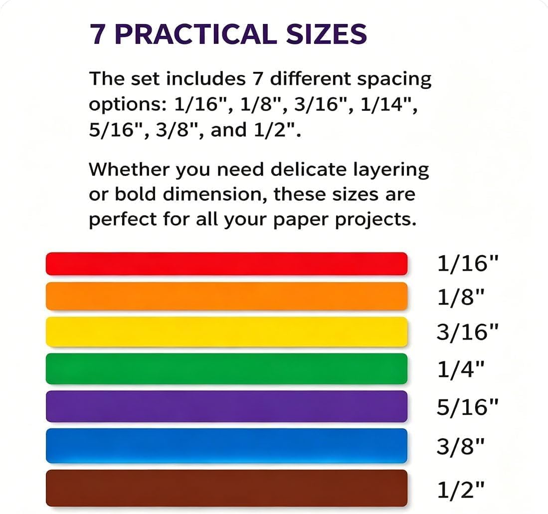 🎖️7pcs Paper Crafting Alignment Guides with Case for Card Making