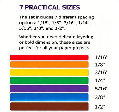 🎖️7pcs Paper Crafting Alignment Guides with Case for Card Making