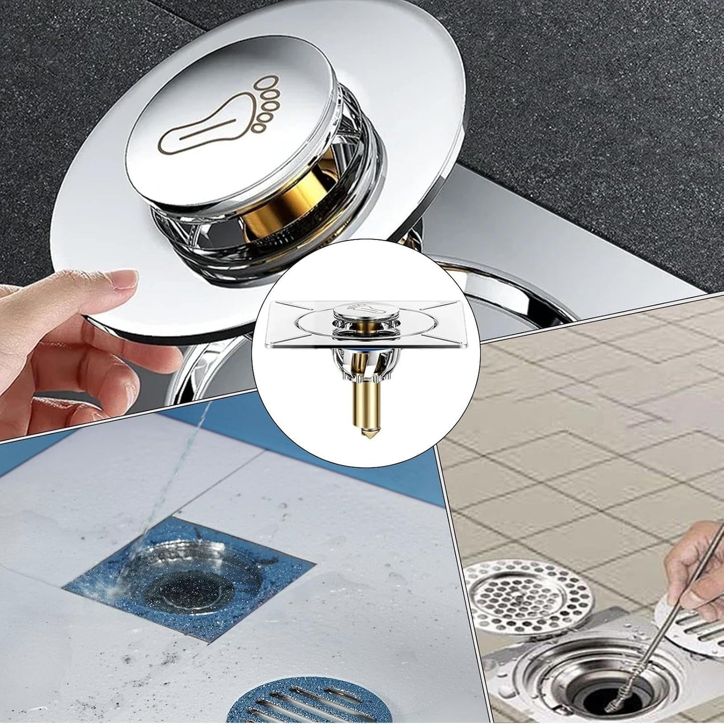 🎖️Bathroom Drain Stopper - Floor Odor Prevention Square Drain