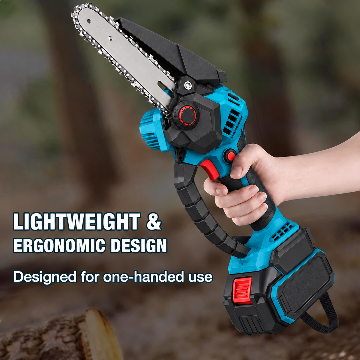 🔥6-Tommers Battery-Powered Mini Chain Saw With Battery - Free Shipping