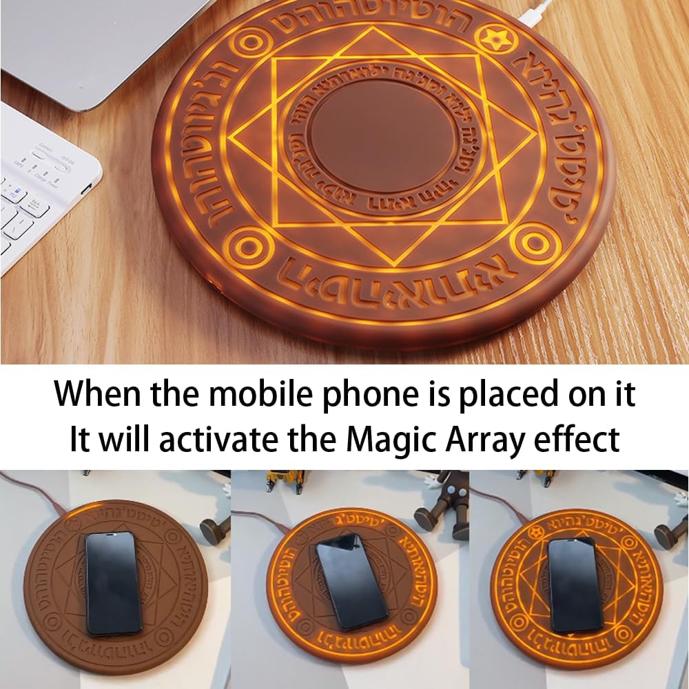 ⭐Magic Array Wireless Charger – Futuristic LED Light-Up Charging Pad for Your Desk