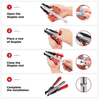 ✨Spring-Loaded Hog Ring Pliers Kit with 500 C-Clips