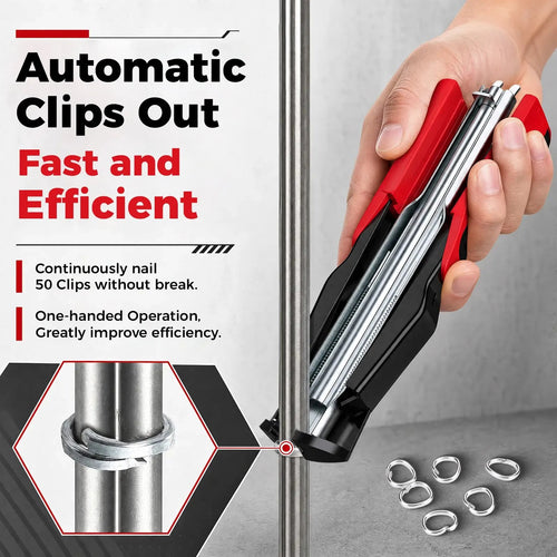 ✨Spring-Loaded Hog Ring Pliers Kit with 500 C-Clips