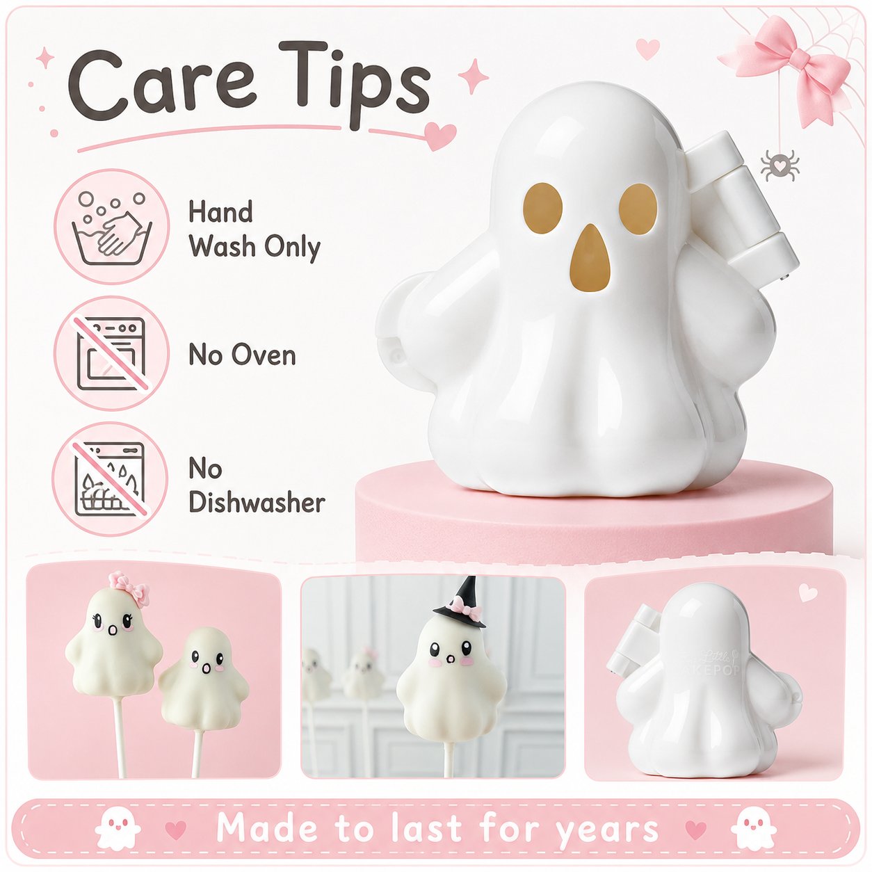 🔥👻 Ghost Cake Pop Mold | Reusable Food-Safe Mold for Cute Spooky Treats, Parties & Creative Baking 🎃✨