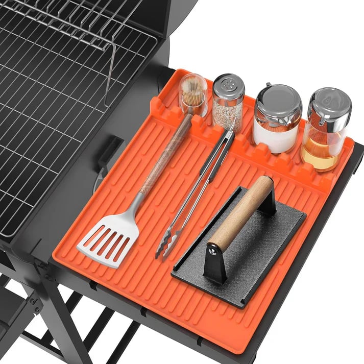 ✨🌞Summer Sale 49% OFF🍖Silicone BBQ Side Shelf Mat — Keep Tools Clean & Close