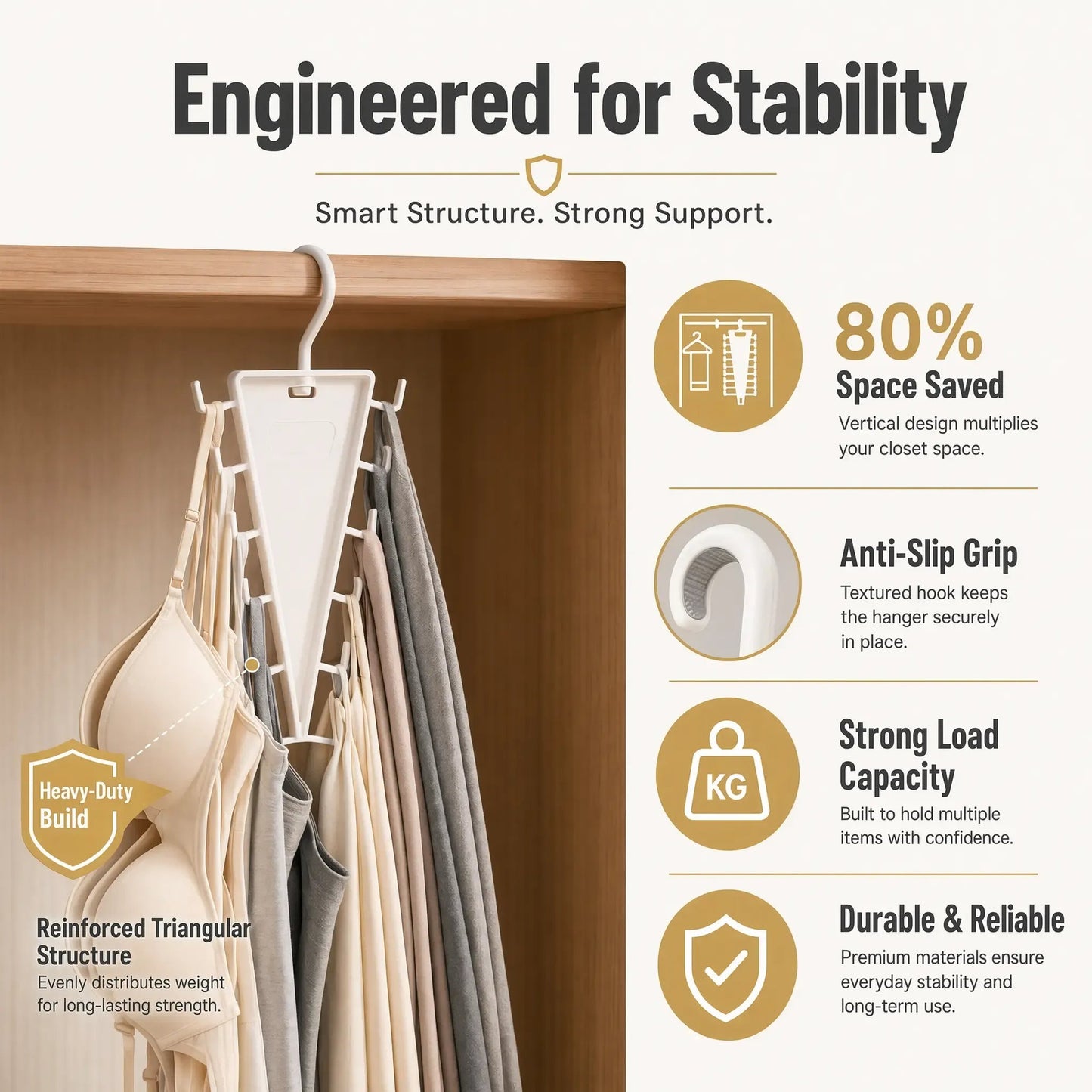 ✨Buy More Save More✨V-Shaped 12-Hook Closet Organizer – 360° Rotation, Space-Saving