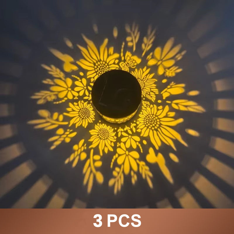 🎖️Solar Mandala Light – Stunning Pattern Projection, 2-in-1 Floor & Wall Design & IP65 Waterproof Auto On/Off 🌿
