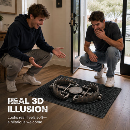 ✨ 3D Trap Illusion Door Mat – Funny Halloween Prank Entrance Rug🎃