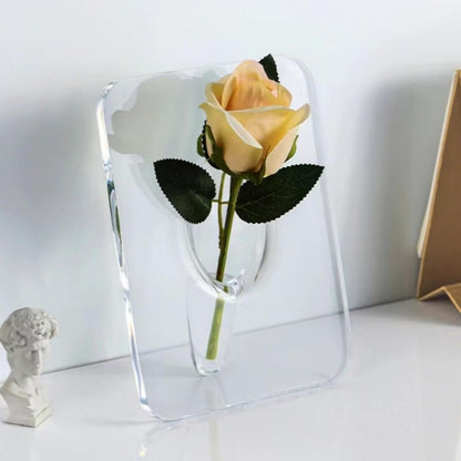 🎖️Frame Flower Vase - Clear Acrylic Vase for Flowers