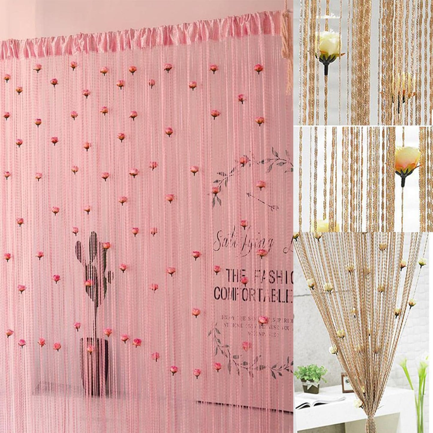 🎖️🏆Flash Sale 🔥 Rose Thread Door String Curtain