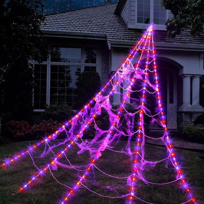 ✨Halloween Early Sale🕷️ Glowing Spider Web LED Lights🎃