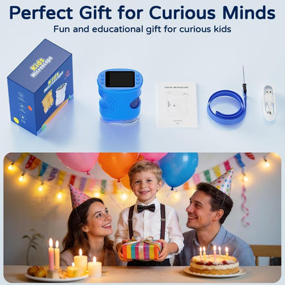 🔥【2026 Upgrade】1000X Handheld Microscope for Kids with 4K 2.0" Screen, Photo & Video Camera