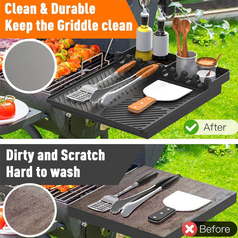 ✨🌞Summer Sale 49% OFF🍖Silicone BBQ Side Shelf Mat — Keep Tools Clean & Close