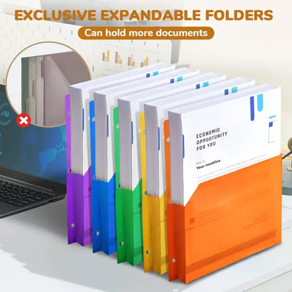 🎖️PU Leather 3-Ring Binder Clipboard with Storage & Magnetic Clip
