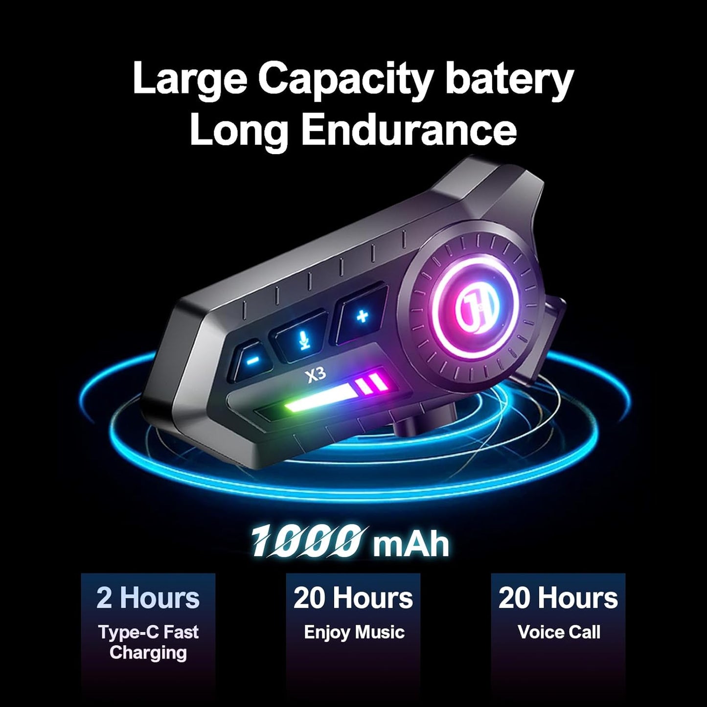 🎖️Motorcycle Bluetooth Headset with Voice Assistant