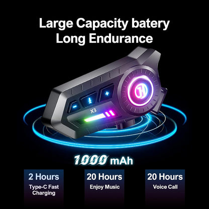 🎖️Motorcycle Bluetooth Headset with Voice Assistant
