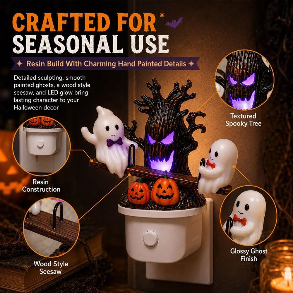 🎖️Animated Seesaw Ghost Plug in LED Night Light