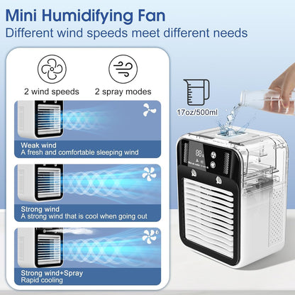 🎖️Portable Air Conditioner, Rechargeable Portable AC for Car