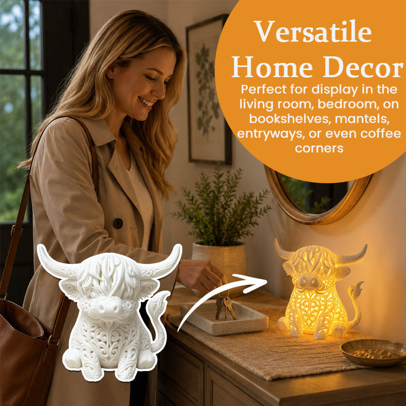 🎖️Hollow-Out Highland Cow Ornament