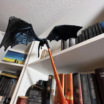 🎖️Dragon Bookends, 3D Fire Breathing Flying Dragon Resin Book Stoppers