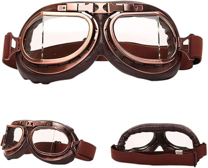 🎖️Peicees Vintage Helmet Goggles Motorcycle Goggles Bike Motorcross Pilot Goggle